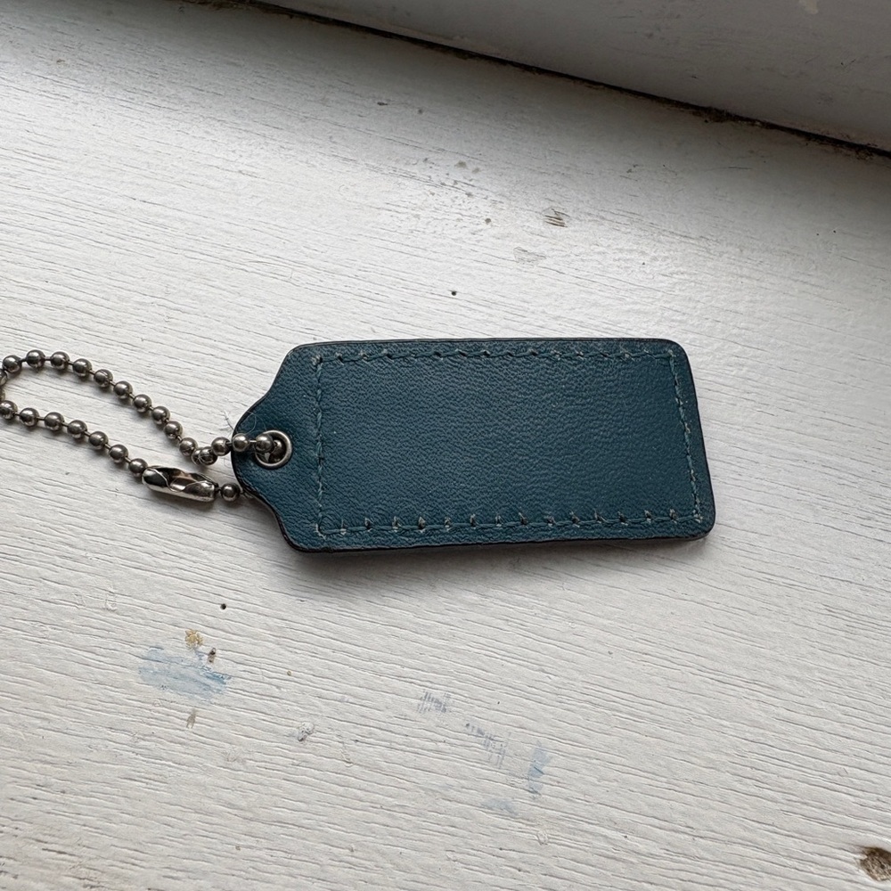 Coach Blue Leather Hangtag Two Tone - Picture 5 of 5